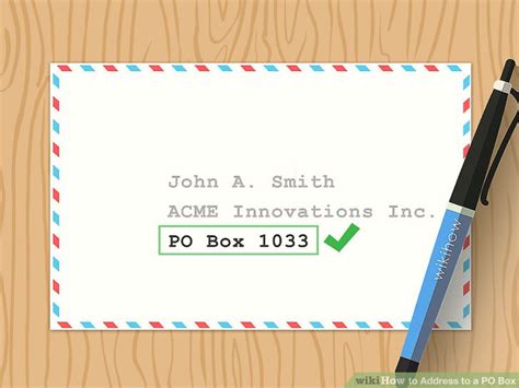 how to write out a letter to a po box