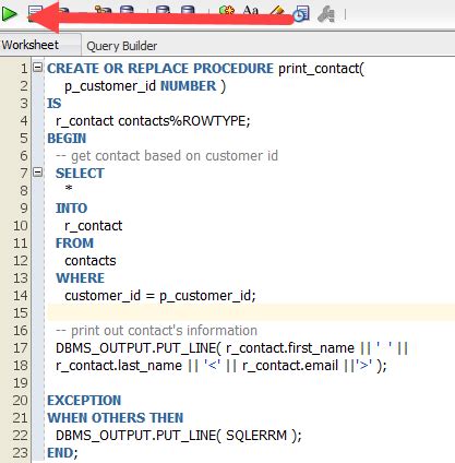 how to write pl sql procedure in oracle