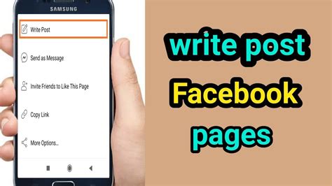 how to write post on facebook page