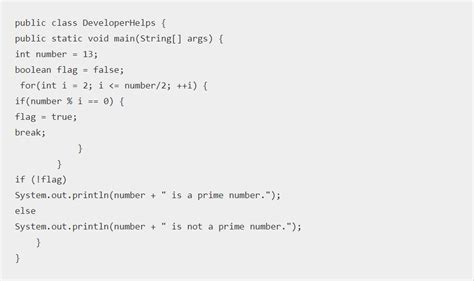 how to write program for prime number in java