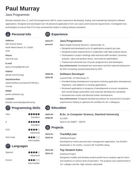 how to write programming languages on cv