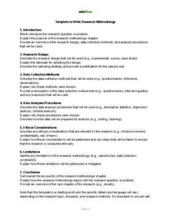 how to write research method sample