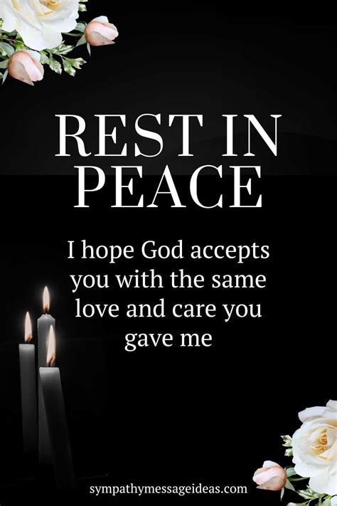how to write rest in peace message