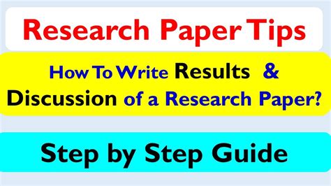 how to write results and discussion in research