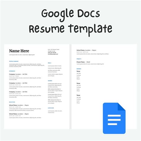how to write resume in google docs