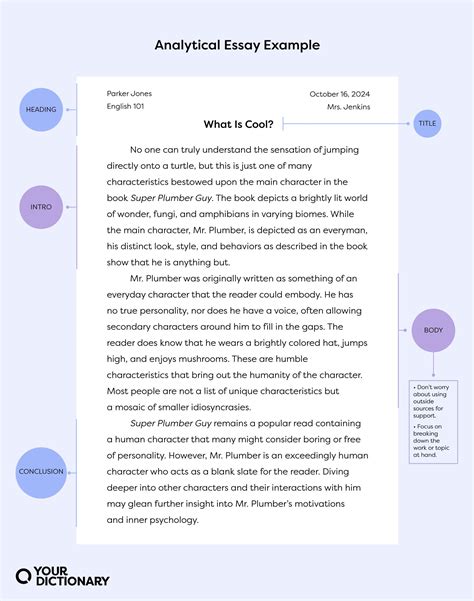 how to write short analysis