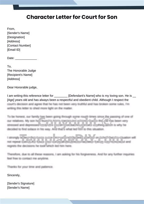 how to write son of in short form example