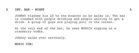 how to write sound cues in a script