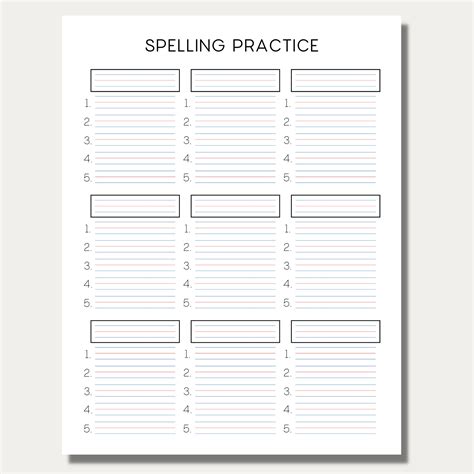 how to write spelling words