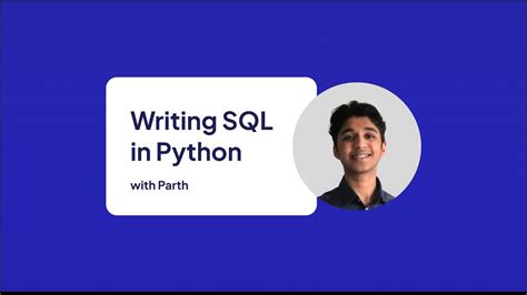 how to write sql code in python