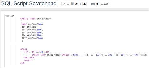 how to write sql script in oracle