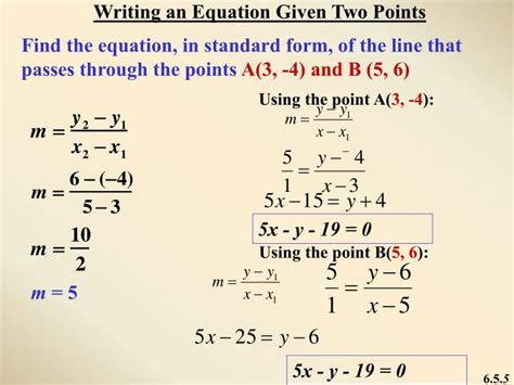 How To Write Standard Form Of A Line Given Two Points