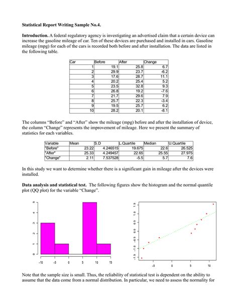 how to write statistical analysis in research paper quantitative