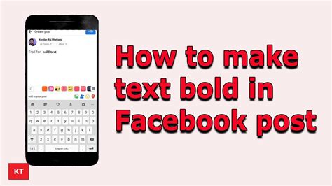 How To Write Status In Bold On Facebook