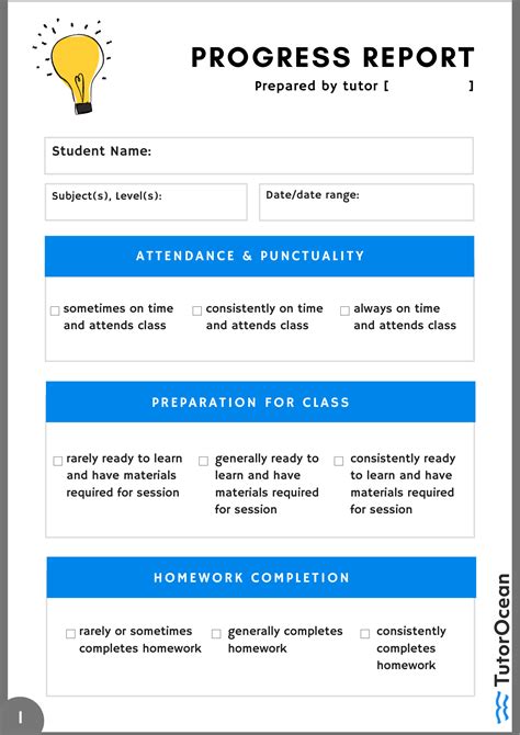 how to write student progress