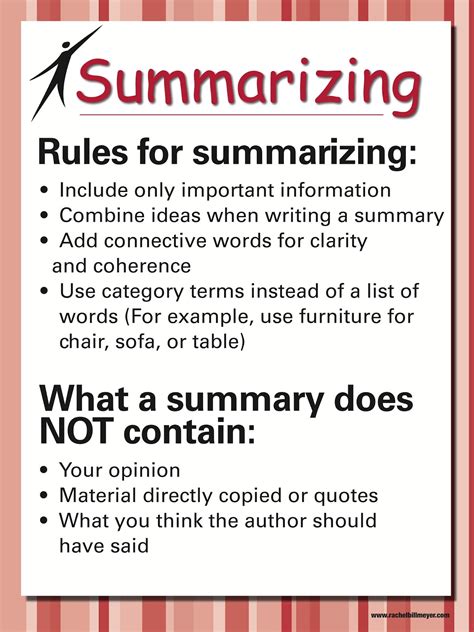 how to write summary in a lesson note