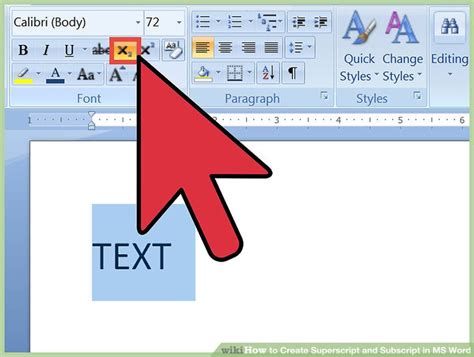 how to write superscript in word document