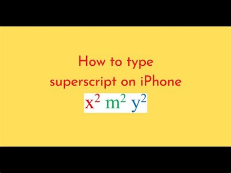 how to write superscript on iphone