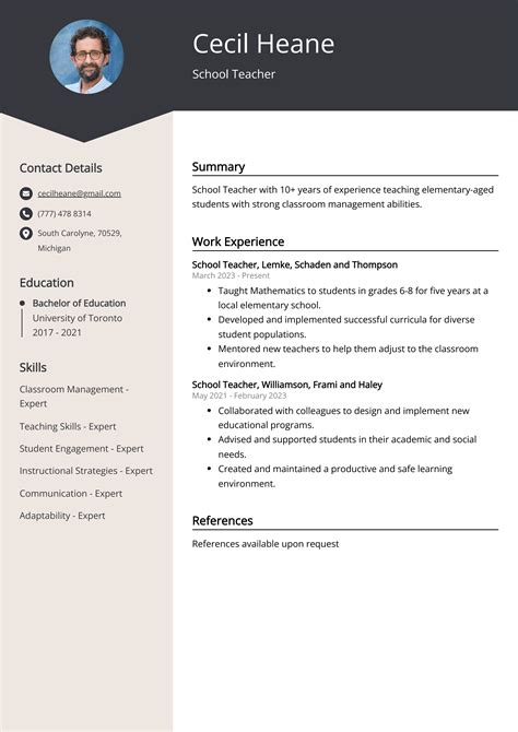 how to write teaching experience in cv