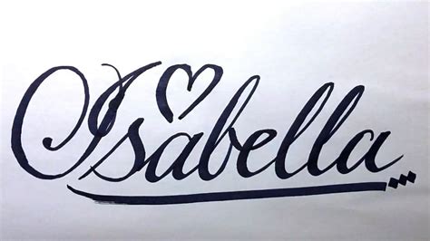 how to write the name isabella in cursive