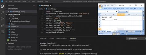 how to write to excel python