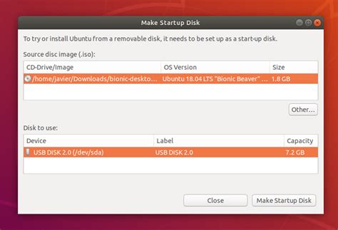 how to write ubuntu iso to usb
