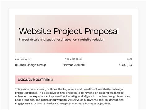 how to write up a proposal for a project template