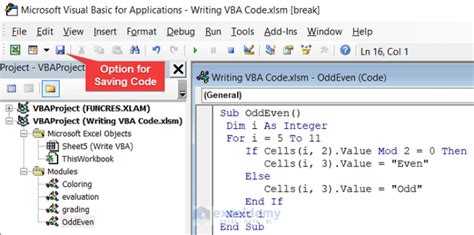 how to write vba code in excel
