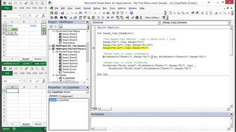 how to write vba macros to copy and paste cells in excel