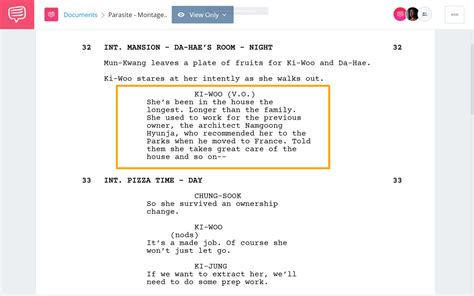 how to write vo in script