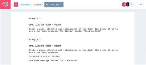 how to write words in a screenplay