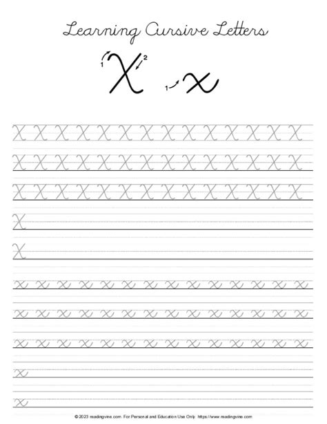 How To Write X In Cursive