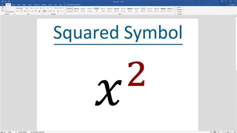 how to write x square in docs