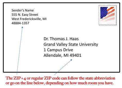 how to write your zip code