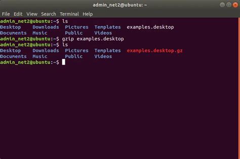 how to zip folder in linux using gzip