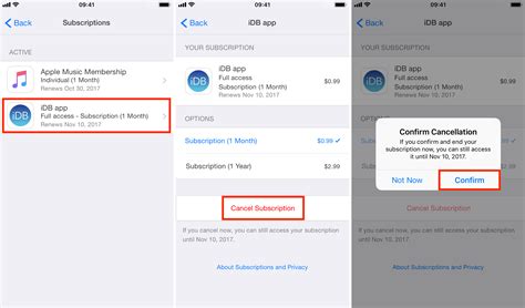 how to.cancel subscriptions on iphone