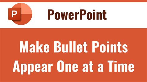how to.make each bullet point appear in powerpoint