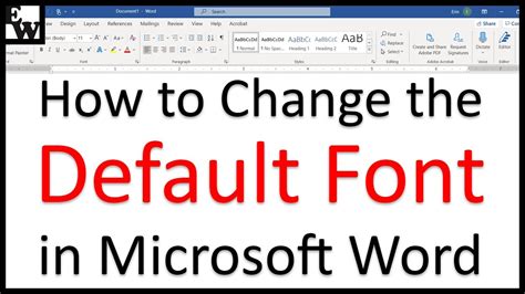 How to Change the Default Font in Microsoft Word 2019 How to Set a Default Font in Word 2019