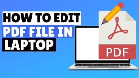 how do i edit a pdf document on my laptop