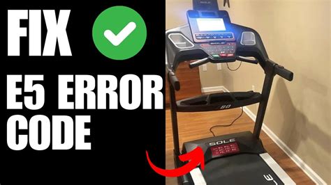 How do I fix e5 error on treadmill?