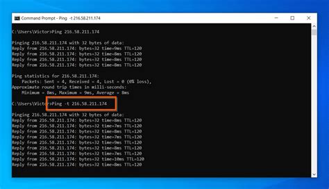 How do I ping using Windows load?