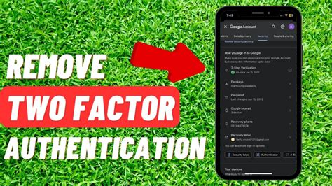 How do I remove Google 2 factor authentication?