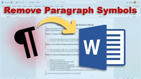 How to Remove Paragraph Symbol (¶) in Word Techilife