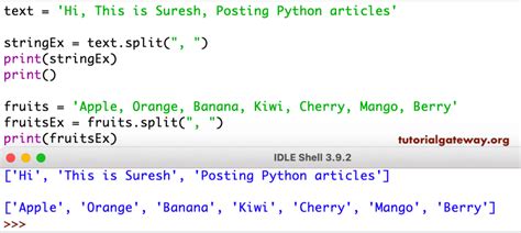 How do you split a string list in Python?