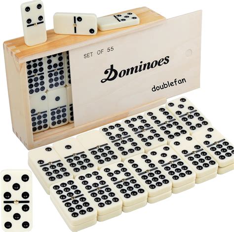 Cardinal 1998 Double 9 Nine 55 Shiny Jumbo Color Dot Dominoes