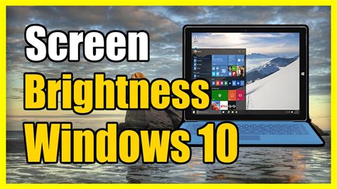 How to Change Screen Brightness in Windows 10 YouTube