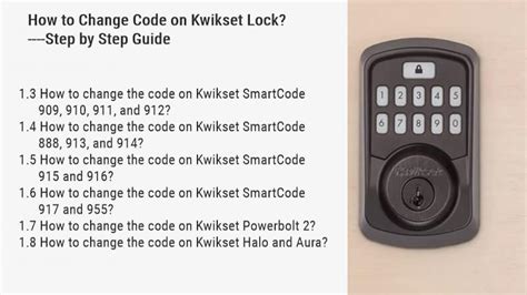 How To Change Code On Electronic Door Lock Kwikset OKNews