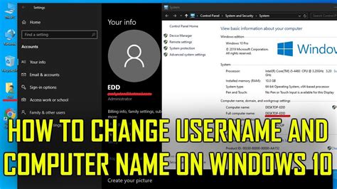 how to change my name on my acer laptop