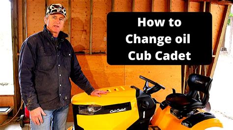 HOW TO CHANGE OIL ON CUB CADET SLT1550 LAWN TRACTOR YouTube