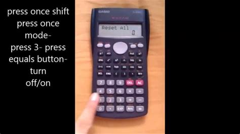 How To Reset A Casio Scientific CalculatorEasy Tutorial YouTube